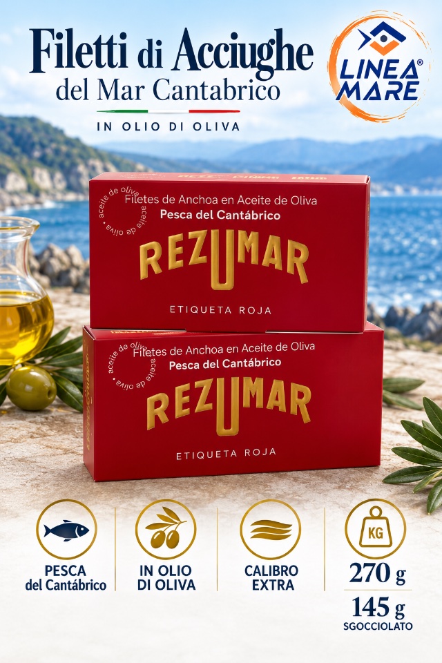 Filetti di acciughe del Cantabrico 270gr
